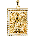 Saint Sophia (Sofia) Orthodox Icon Sculpted Medium Pavé Tag Medal