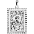 Saint Phanourios (Fanourios) Orthodox Icon Sculpted Medium Pavé Tag Medal