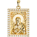Saint Paul (Pavlos) the Apostle Orthodox Icon Sculpted Medium Pavé Tag Medal
