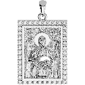 Saint John (Ioannis) the Baptist Orthodox Icon Sculpted Medium Pavé Tag Medal