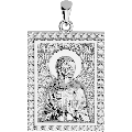 Saint Barbara Orthodox Icon Sculpted Medium Pavé Tag Medal