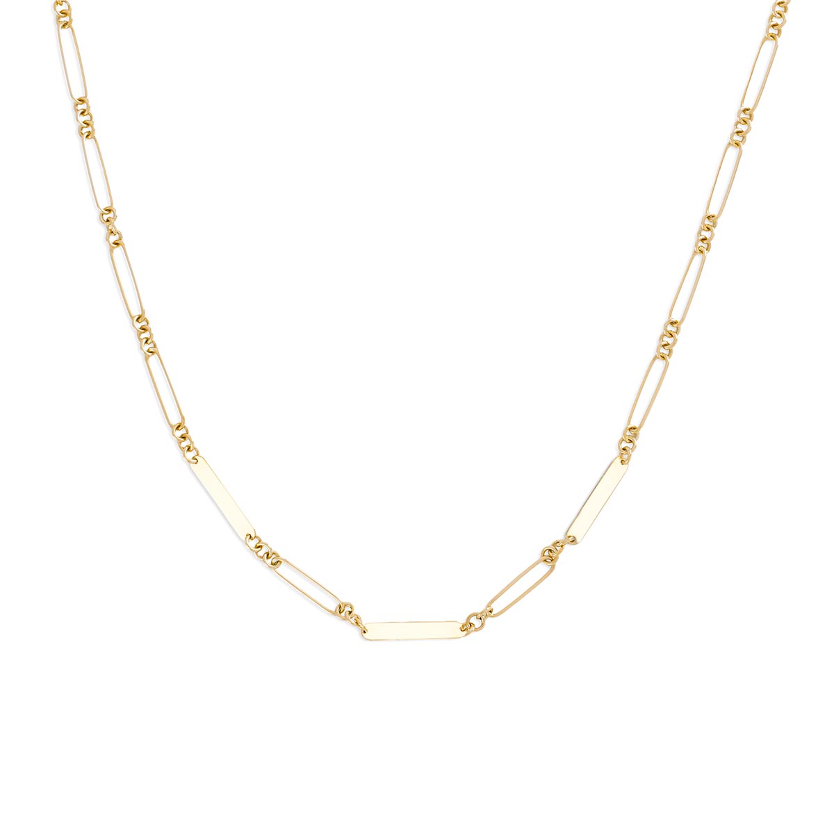 Personalized Paperclip Link Necklace with Name Engravings – Stakora