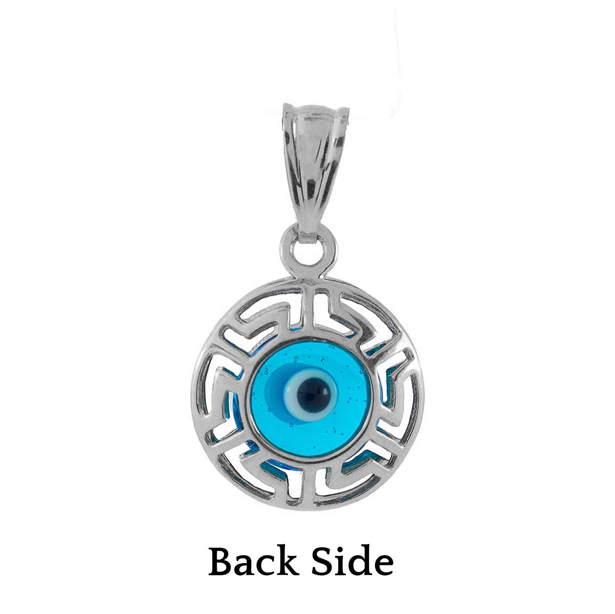 MHT evil eye k22 タンザナイト　チャーム Greek Key Evil Eye Two-Sided Pendant – Stakora
