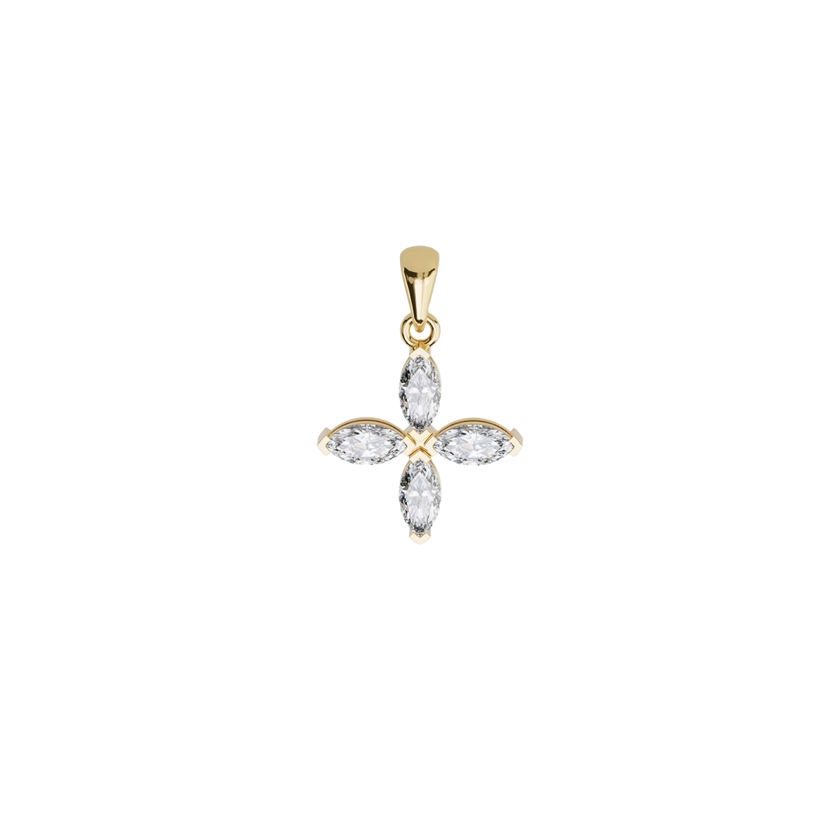 Radial Marquise-Cut Diamond Cross
