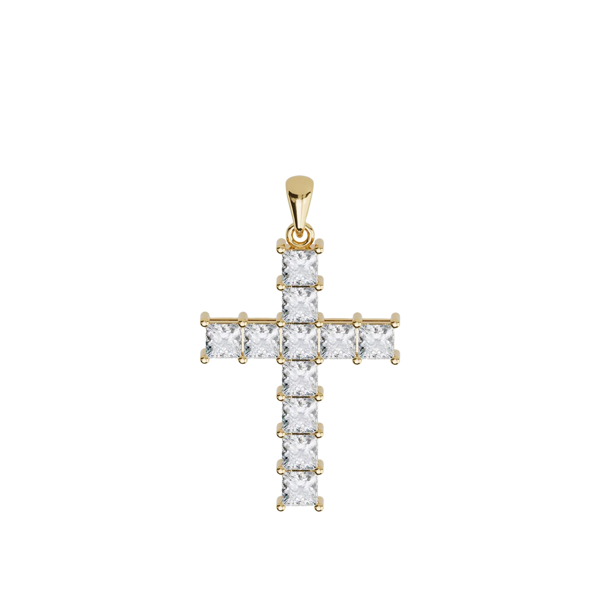Medium Princess-Cut Diamond Cross