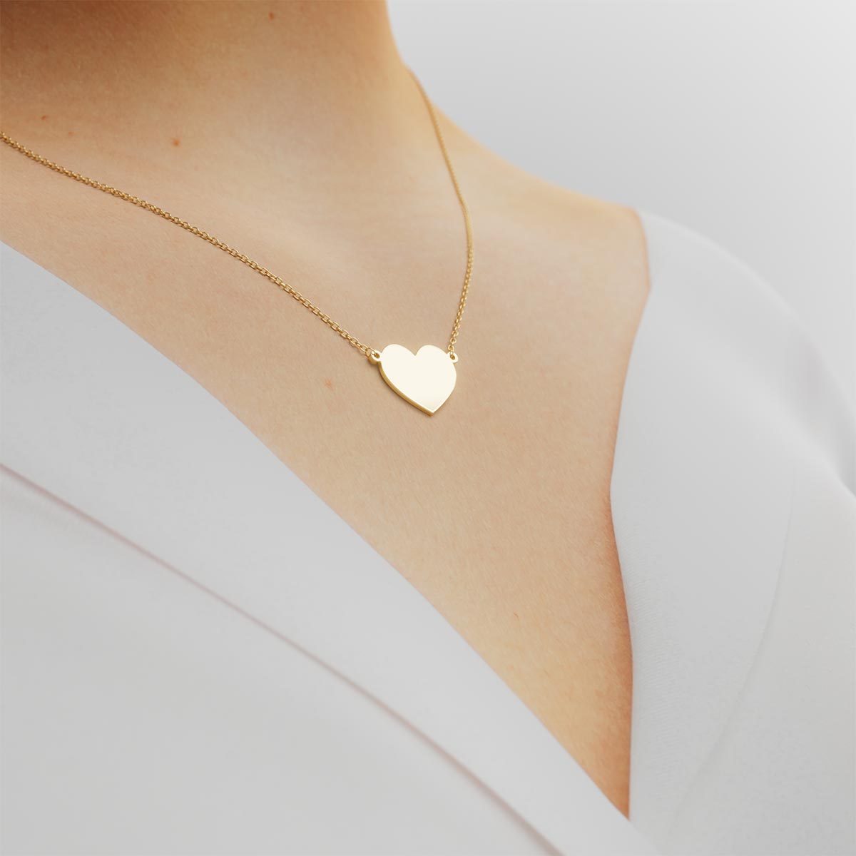 Mini Plain Heart Necklace
