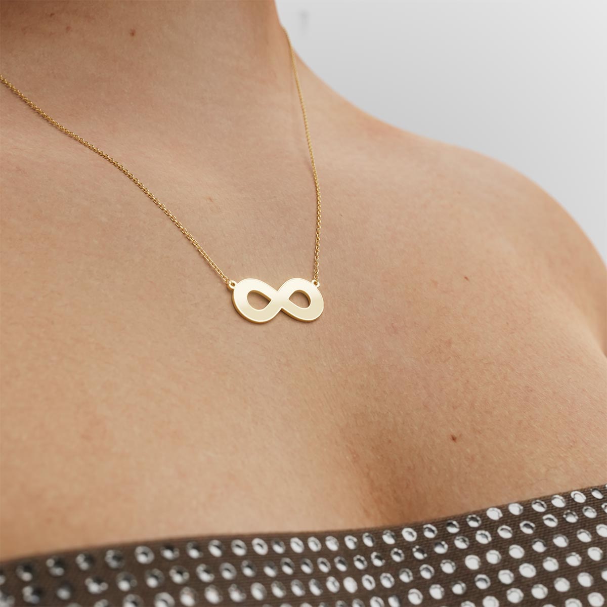 Mini Plain Infinity Necklace