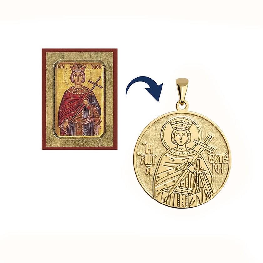 Create Your Saint - Custom Greek Orthodox Icon Round Medal