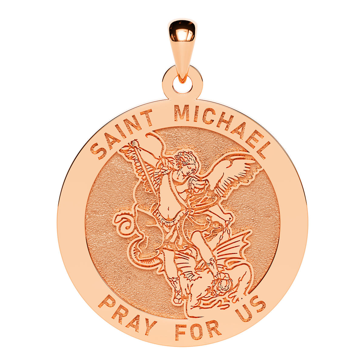 Saint Michael Round Religious Medal