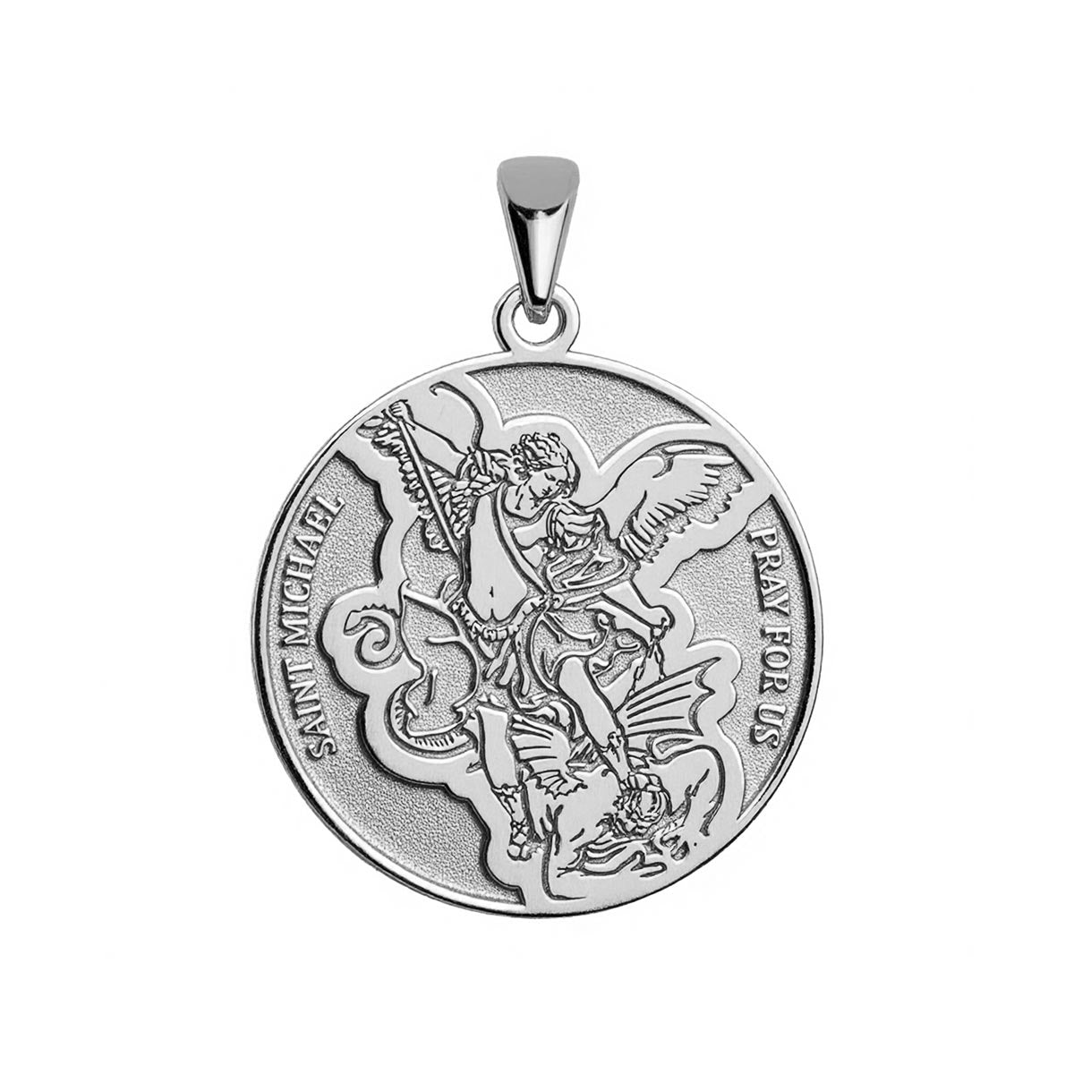 Saint Michael Round Religious Medal – Stakora