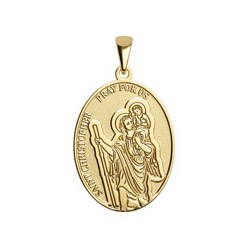 Saint Christopher Oval Religious Medal
