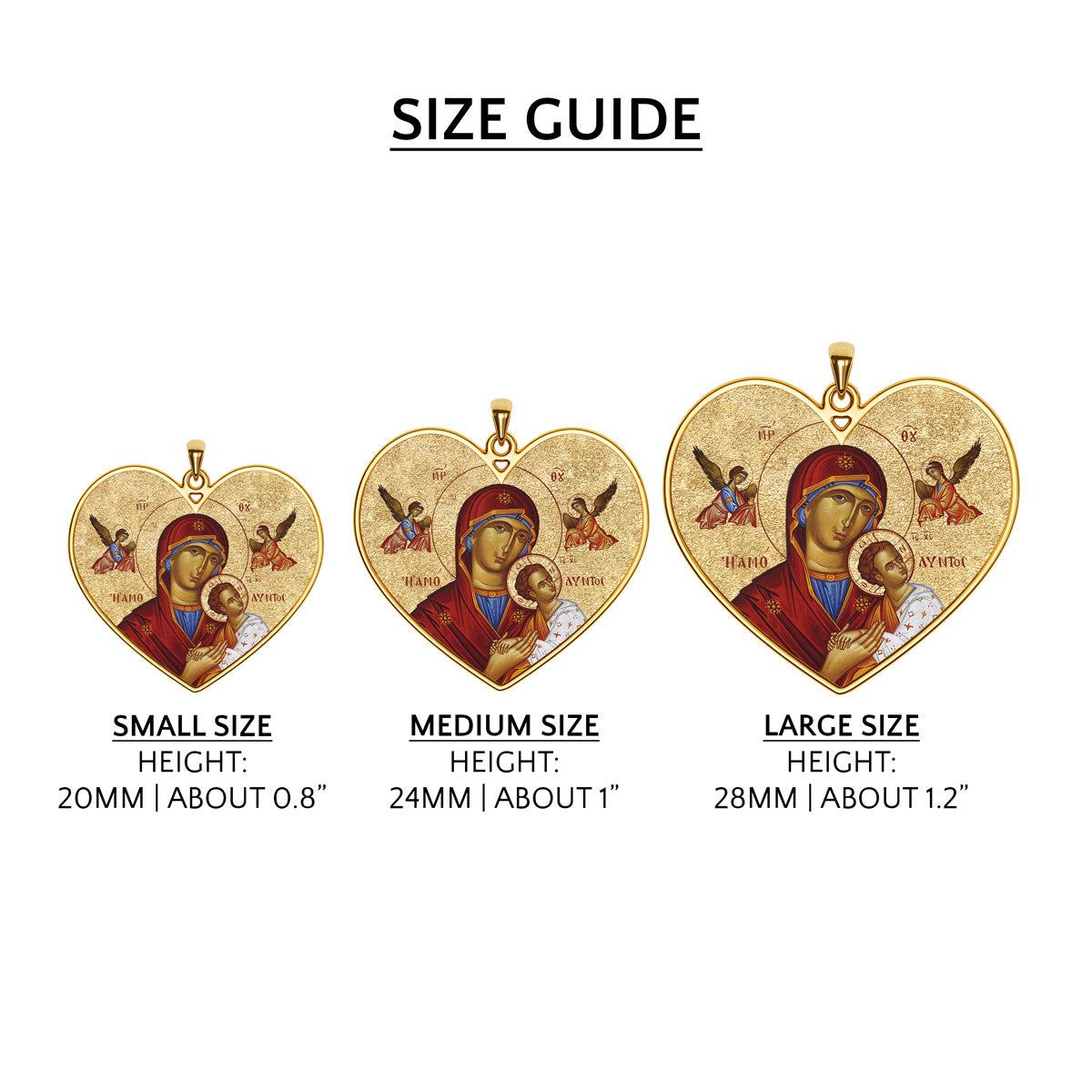 Create Your Saint - Custom Greek Orthodox Icon Heart Photo Medal