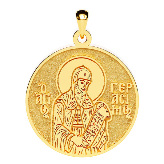 Saint Gerasimus of Kefalonia Greek Orthodox Icon Round Medal