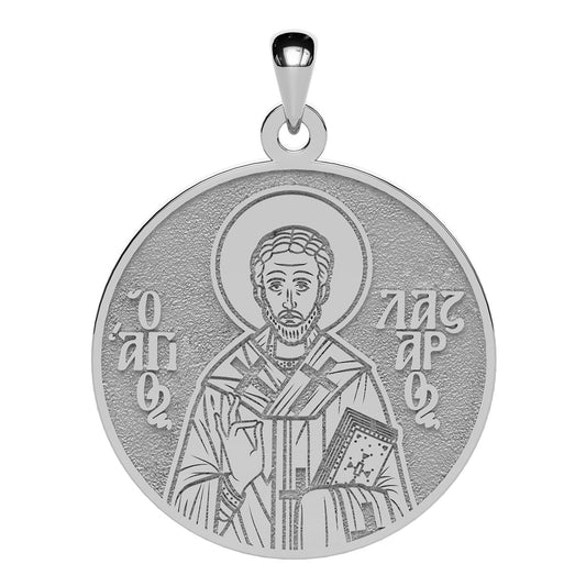 Saint Lazarus of Bethany Greek Orthodox Icon Round Medal