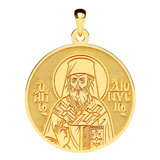 Saint Dionysius Greek Orthodox Icon Round Medal