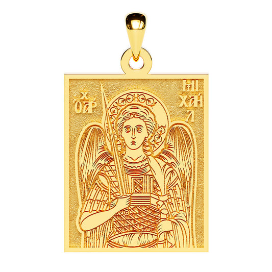 Saint Michael the Archangel Greek Orthodox Icon Tag Medal