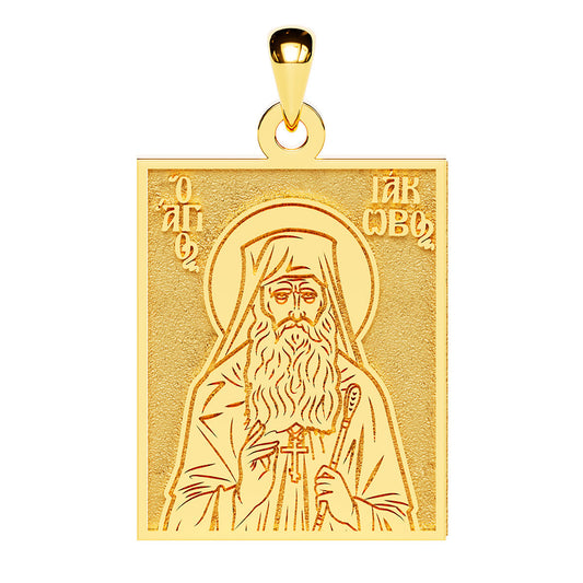 Saint Iakovos Tsalikis of Evia Greek Orthodox Icon Tag Medal