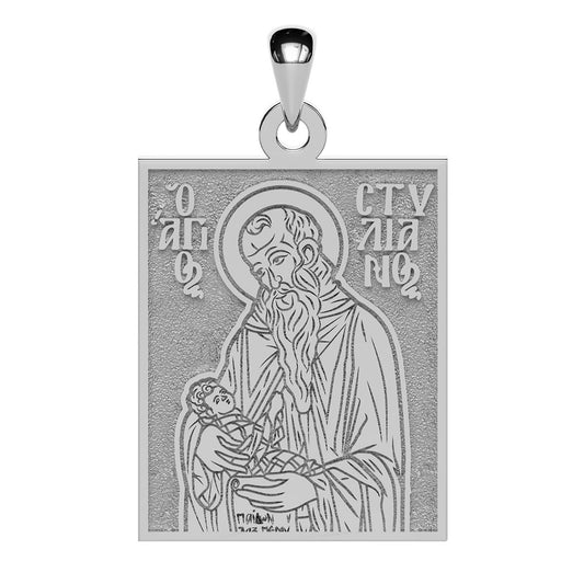 Saint Stylianos of Paphlagonia Greek Orthodox Icon Tag Medal