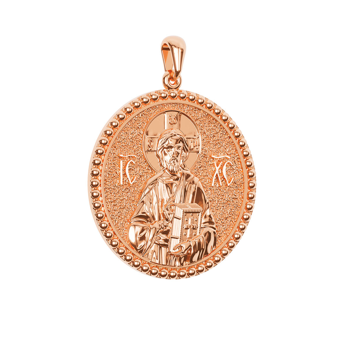 Christ Pantocrator Sculpted Round Medal