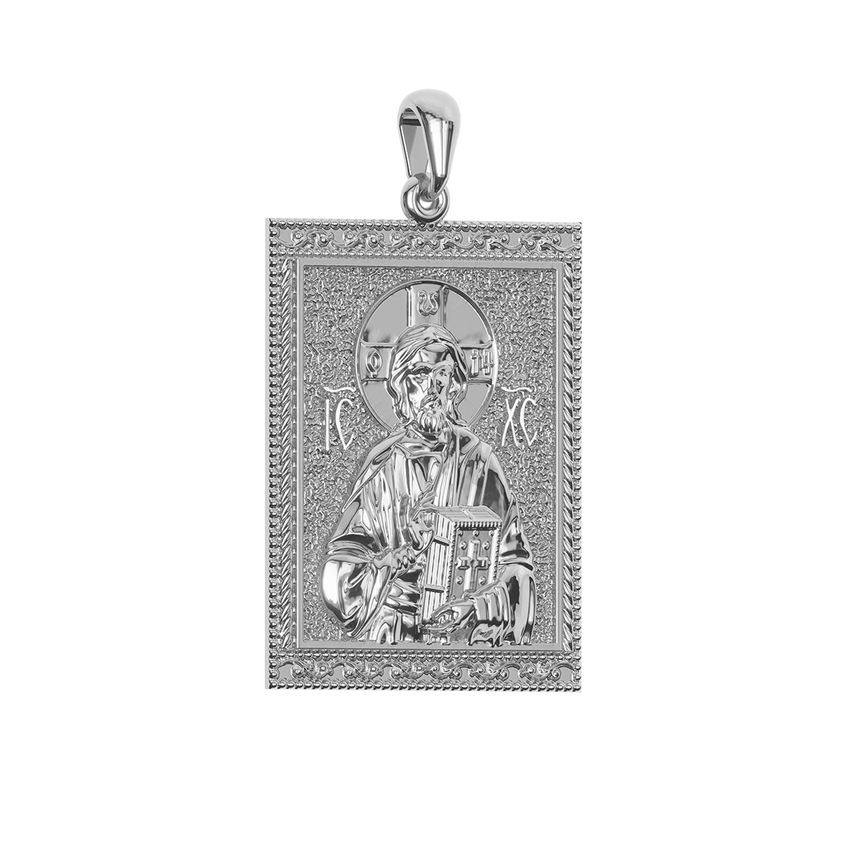 Christ Pantocrator Sculpted Tag Medal