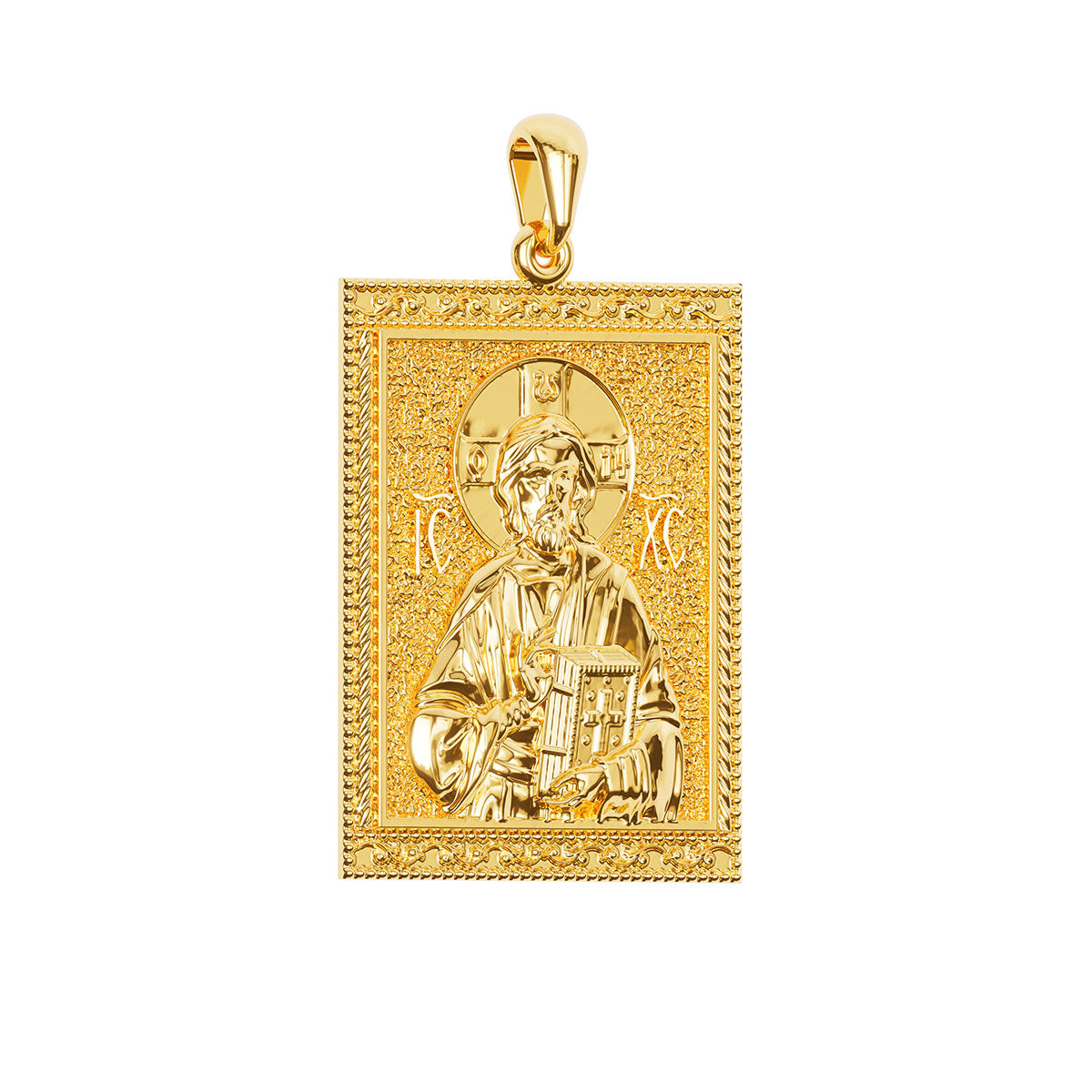 Christ Pantocrator Sculpted Tag Medal