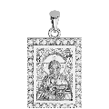Christ Pantocrator Sculpted Small Pavé Tag Medal