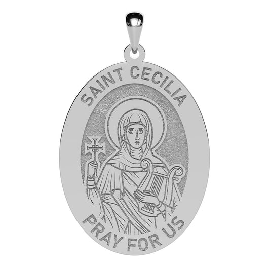 Saint Cecilia Oval Religious Medal
