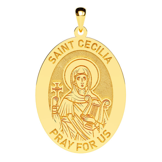 Saint Cecilia Oval Religious Medal