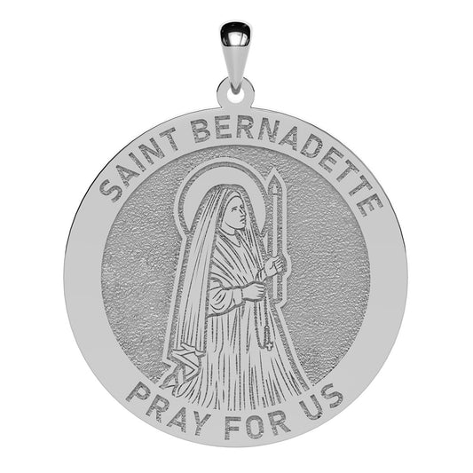 Saint Bernadette Round Religious Medal
