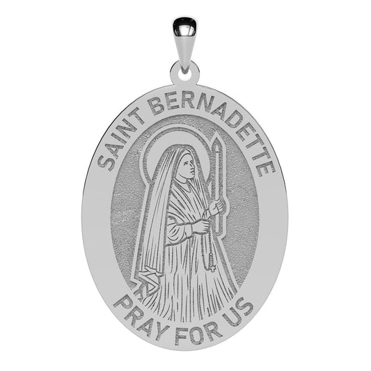 Saint Bernadette Oval Religious Medal