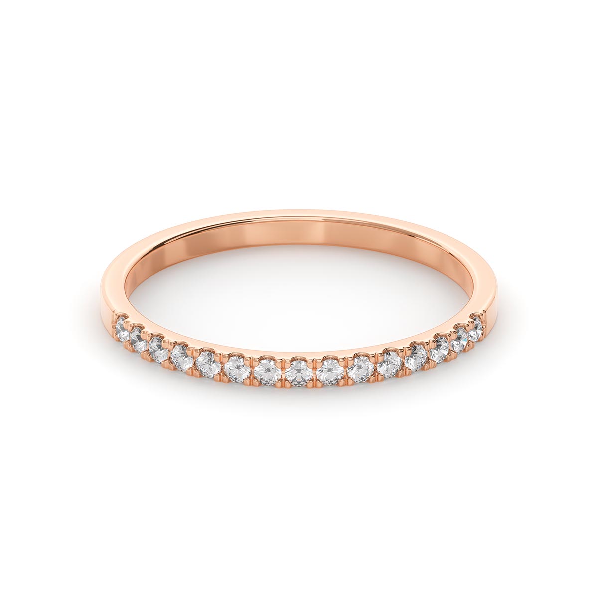 Half Eternity Stackable Pavé Ring