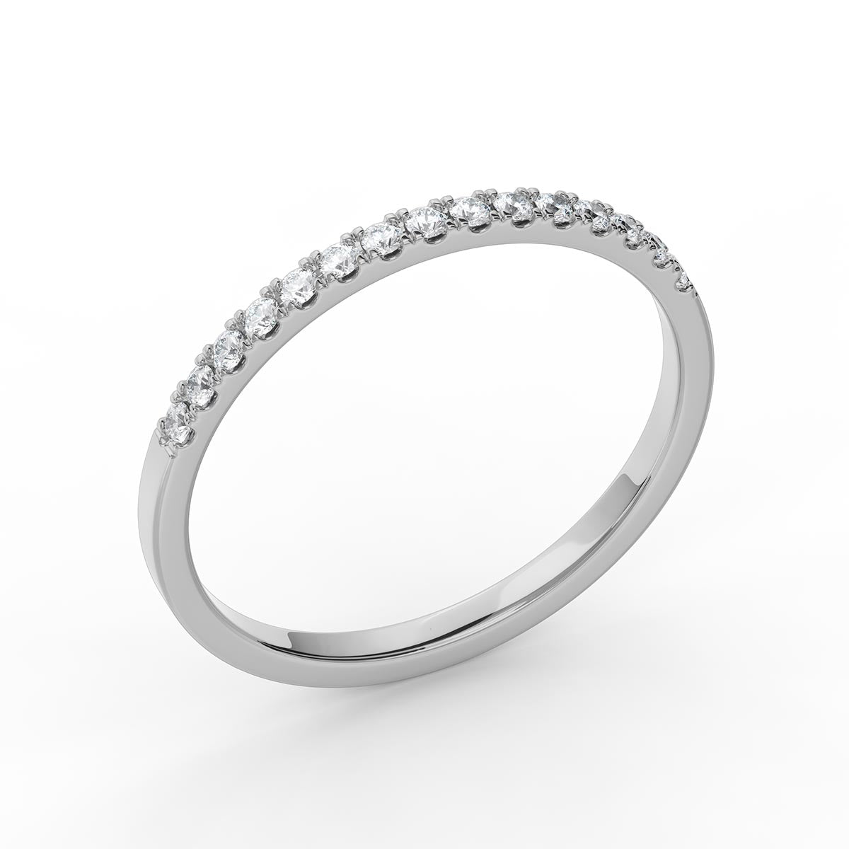 Half Eternity Stackable Pavé Ring