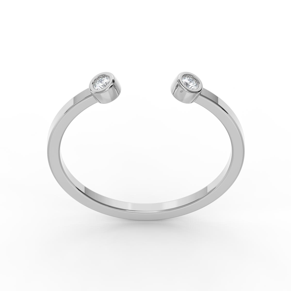 Double Stone Open Ring