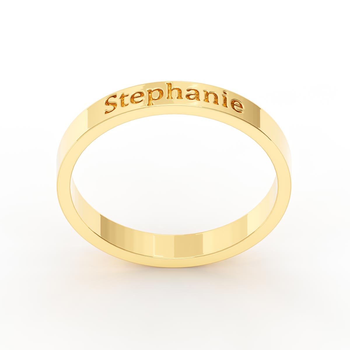 Plain Ring With Name Engraving
