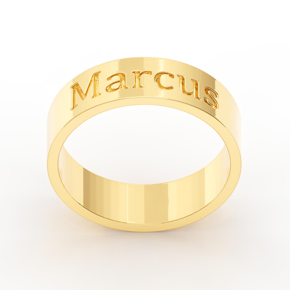 Men's Wide Ring With Name Engraving