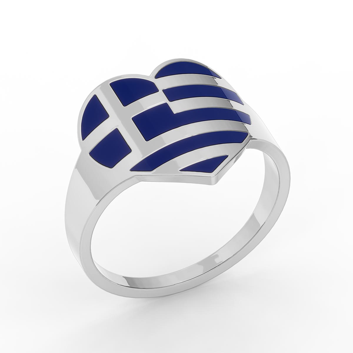 Greek Flag Love Ring