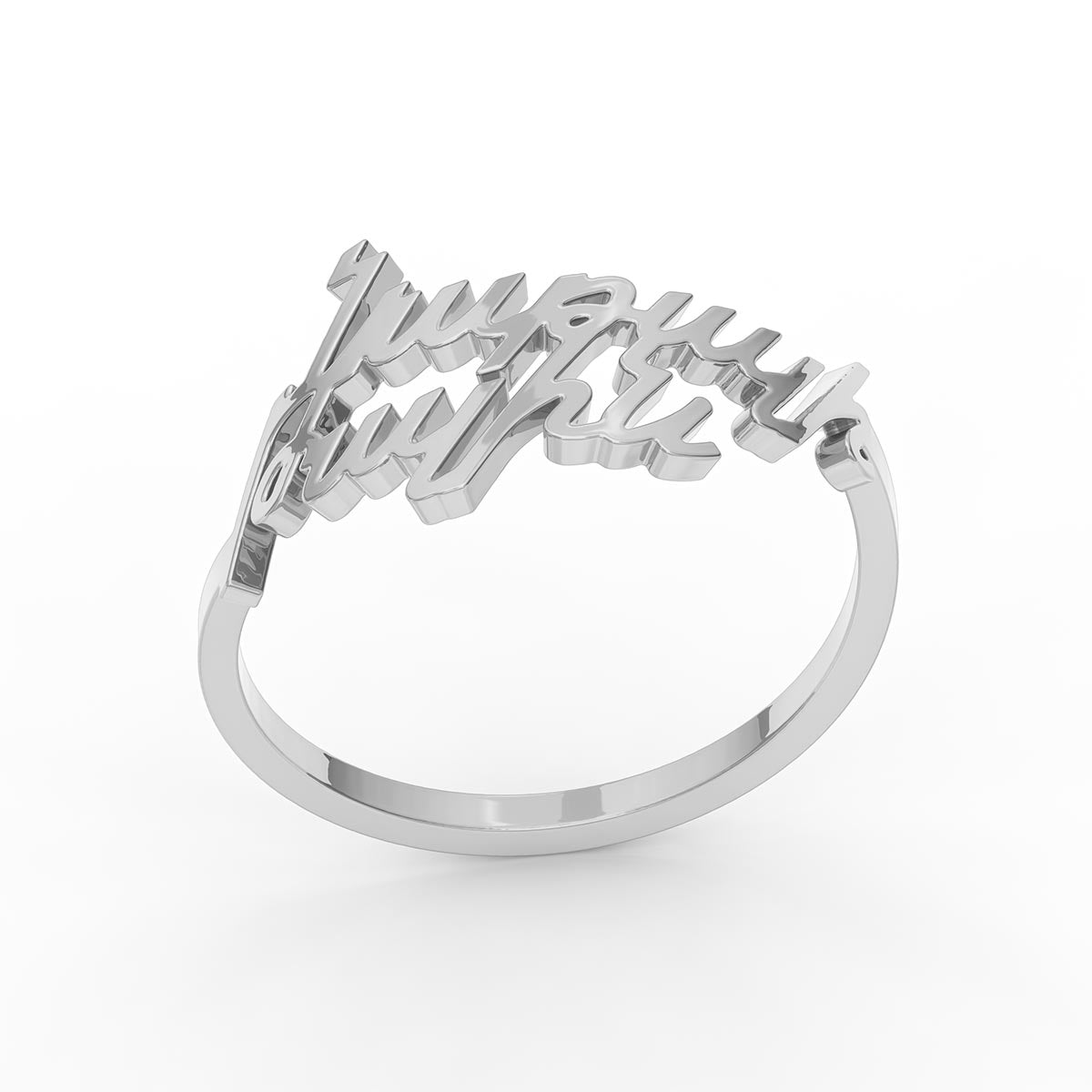 Personalized 2 Armenian Name Ring