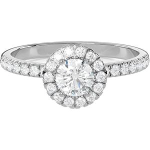 Halo 1/2 Ct. Round Diamond Engagement Ring