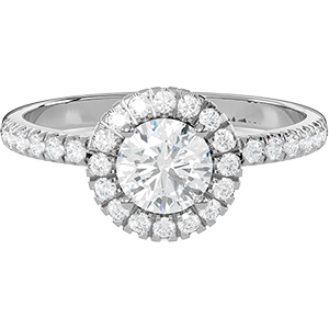 Halo 3/4 Ct. Round Diamond Engagement Ring