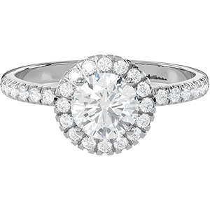 Halo 1 Ct. Round Diamond Engagement Ring