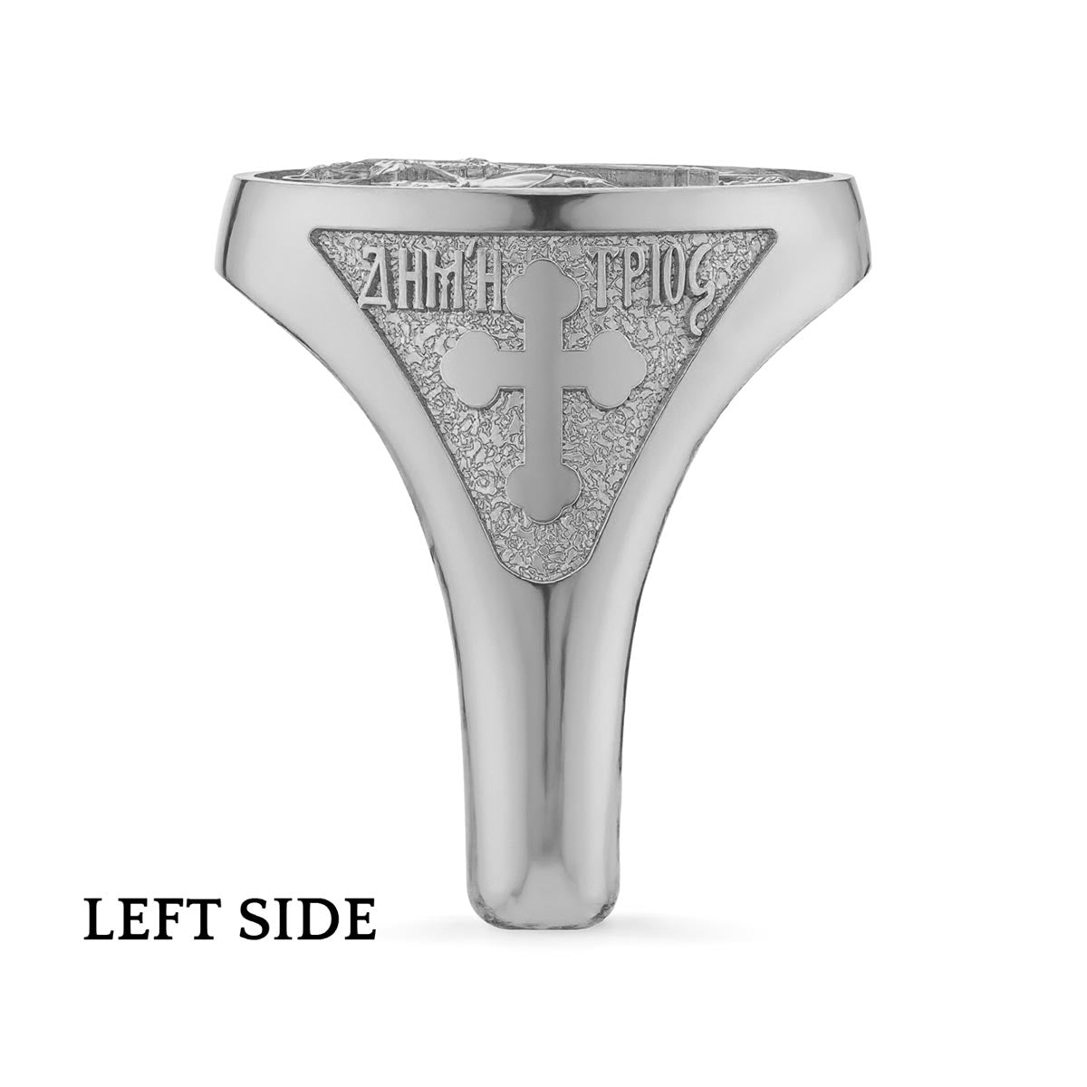 Saint Demetrios (Demetrius) Orthodox Icon Sculpted Signet Ring
