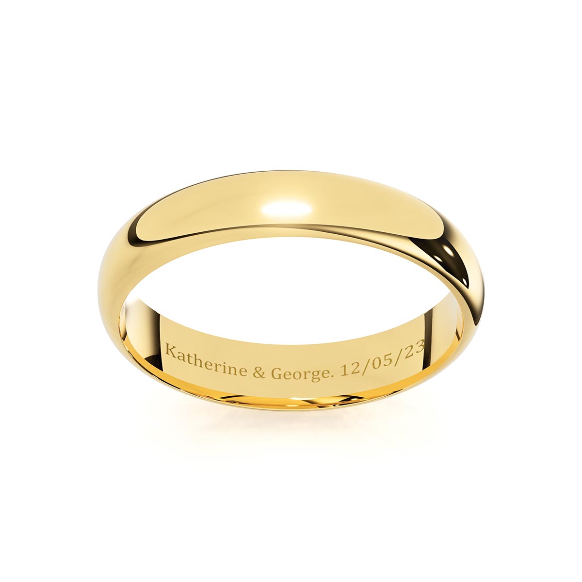 Dome Comfort Fit 4mm Classic Wedding Band – Stakora
