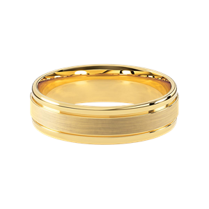 Comfort Fit 6MM Men's Wedding Ring with Satin Inlay