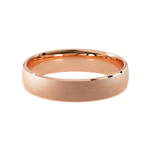 Comfort Fit 5MM Men's Wedding Ring with Wide Satin Inlay