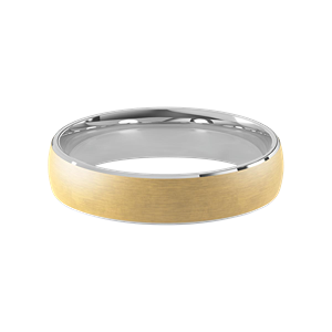 Comfort Fit 5MM Men's Wedding Ring with Wide Satin Inlay