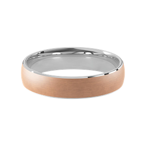 Comfort Fit 5MM Men's Wedding Ring with Wide Satin Inlay