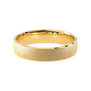 Comfort Fit 5MM Men's Wedding Ring with Wide Satin Inlay