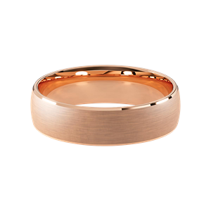Comfort Fit 6MM Men's Wedding Ring with Wide Satin Inlay