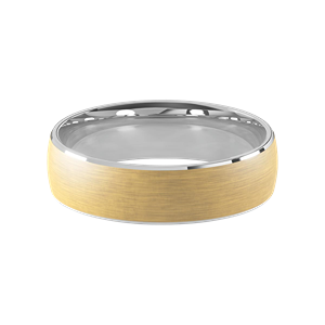 Comfort Fit 6MM Men's Wedding Ring with Wide Satin Inlay