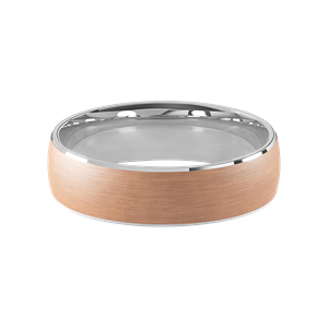 Comfort Fit 6MM Men's Wedding Ring with Wide Satin Inlay